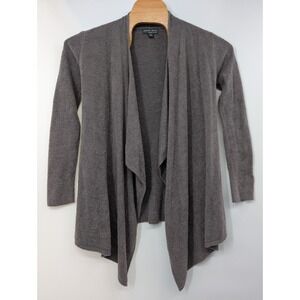 Barefoot Dreams Bamboo Chic Lite Knit Size S/M Sweater Gray Open Front‎ Cardigan